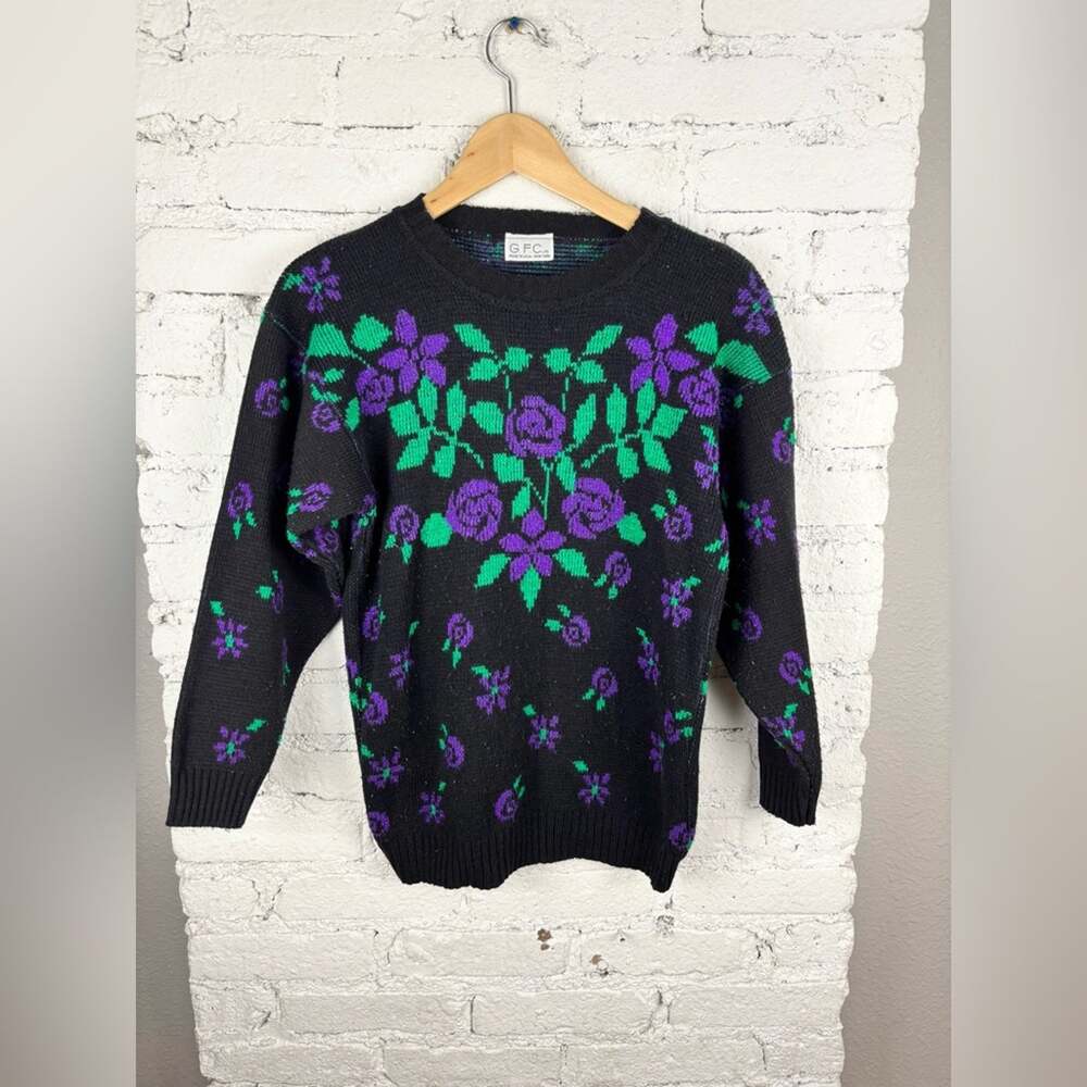 Vintage 90’s Floral Shimmer Sweater
